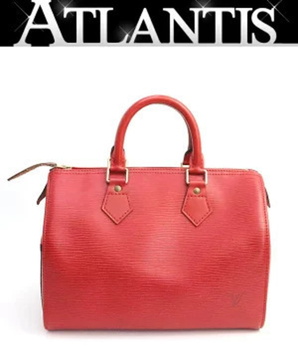Louis Vuitton Speedy handbag Boston bag Epi leather Castilian Red